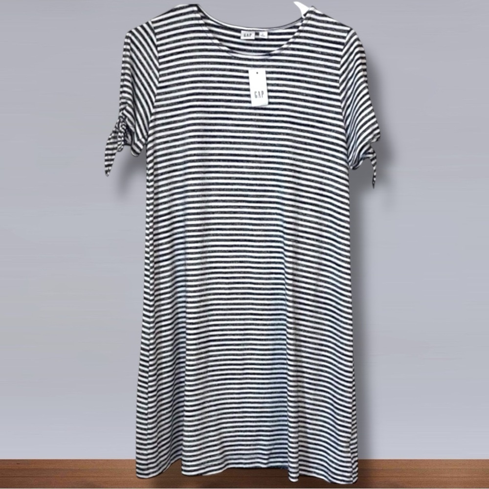 🌺NWT:GAP STRIPED TIE SLEEVES MIDI DRESS